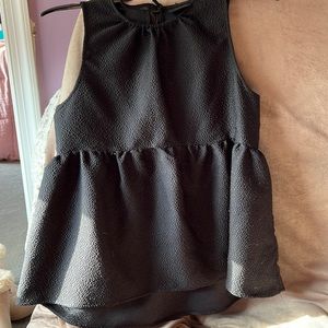 Black baby doll tank style top size xs, NWOT